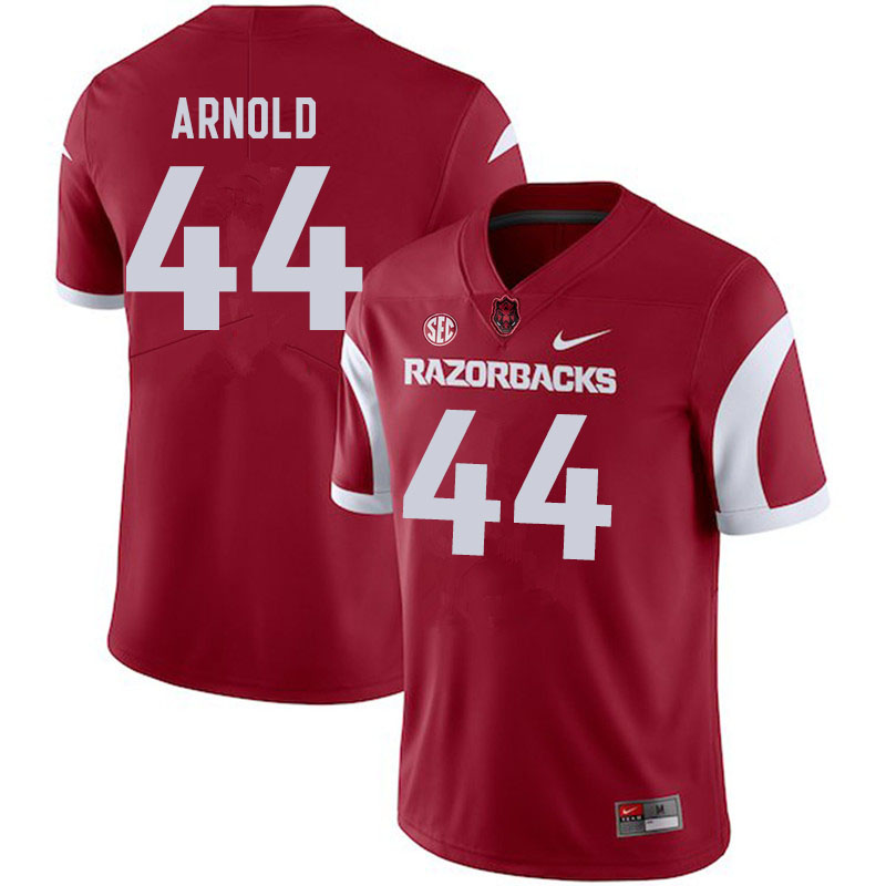 Men #44 Jermarcus Arnold Arkansas Razorbacks College Football Jerseys Sale-Cardinal